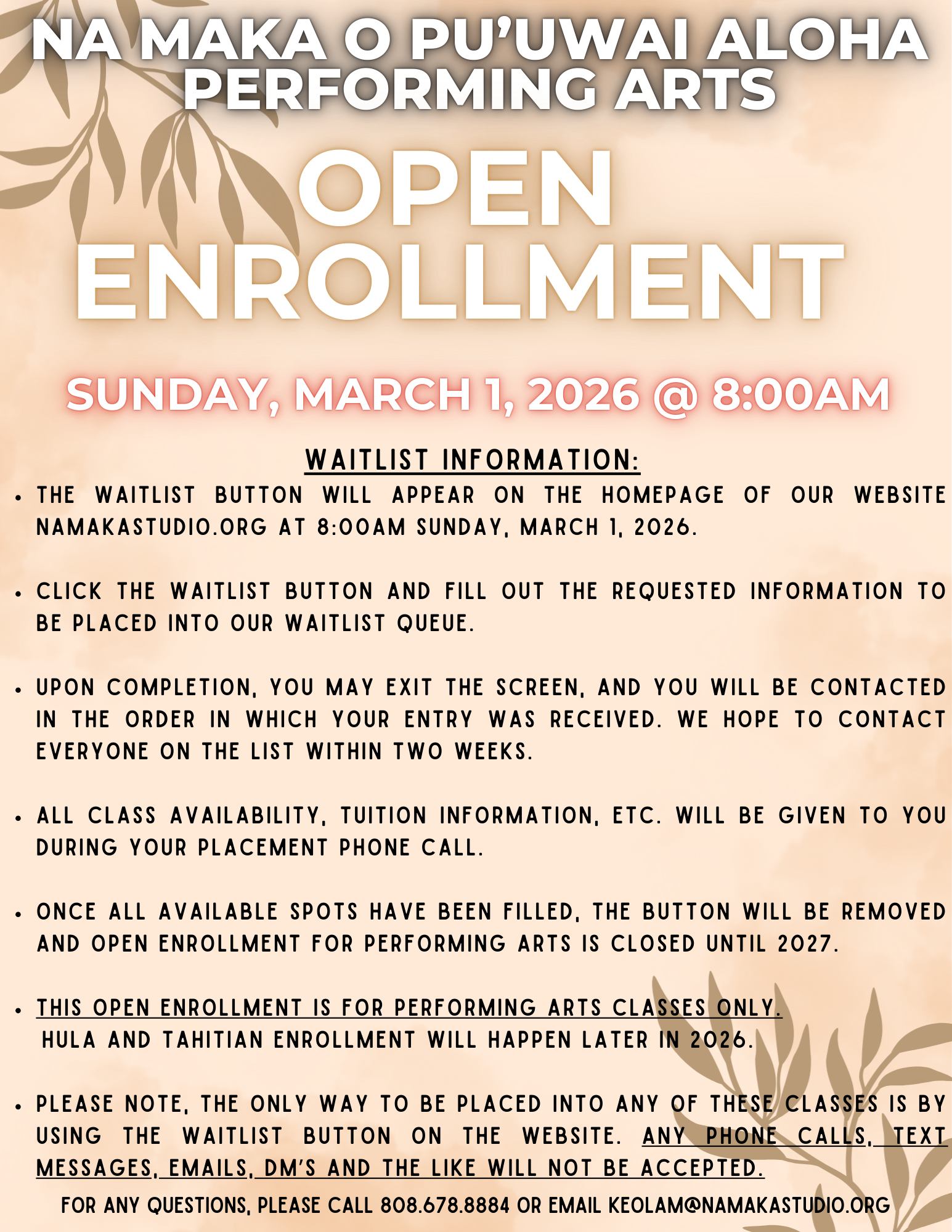 2026 Open Enrollment Flyer